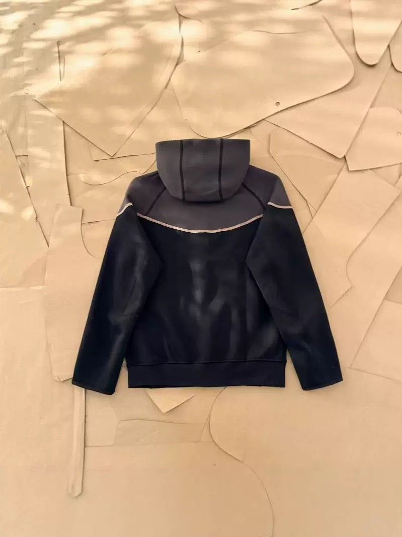 Chándal Completo de Algodón Negro - Sudadera con Capucha y Pantalón"