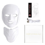 Máscara Facial y de Cuello LED Inalámbrica - Dispositivo de Fototerapia para Rejuvenecimiento y Cuidado de la Piel