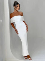 Vestido Largo Elegante Sin Tirantes y Espalda Descubierta – Estilo Tubo de Fiesta