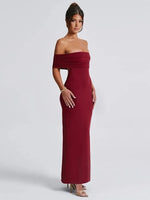 Vestido Largo Elegante Sin Tirantes y Espalda Descubierta – Estilo Tubo de Fiesta