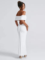 Vestido Largo Elegante Sin Tirantes y Espalda Descubierta – Estilo Tubo de Fiesta