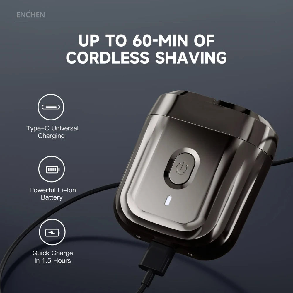 Mini Afeitadora Portátil Enchen Mini6 - Impermeable, Inalámbrica y Recargable