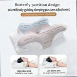Almohada Cervical Ergonómica de Espuma Viscoelástica para Alivio del Dolor de Cuello