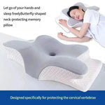 Almohada Cervical Ergonómica de Espuma Viscoelástica para Alivio del Dolor de Cuello