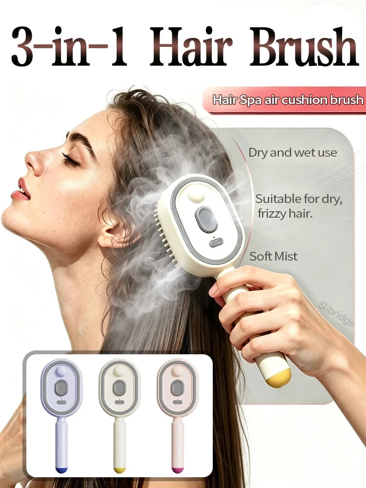 Cepillo de Vapor Eléctrico Recargable: Adiós al Frizz y Desenredado Perfecto