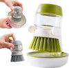 Cepillo Fregaplatos Ergonómico con Dosificador de Jabón y Base de Escurrimiento