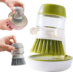 Cepillo Fregaplatos Ergonómico con Dosificador de Jabón y Base de Escurrimiento