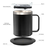 Taza Inteligente Autocalentable con Base USB y Tapa