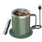 Taza Inteligente Autocalentable con Base USB y Tapa