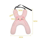 Almohada de Viaje Infantil en Forma de H para Coche - Diseño de Animalitos