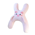 Almohada de Viaje Infantil en Forma de H para Coche - Diseño de Animalitos