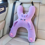 Almohada de Viaje Infantil en Forma de H para Coche - Diseño de Animalitos