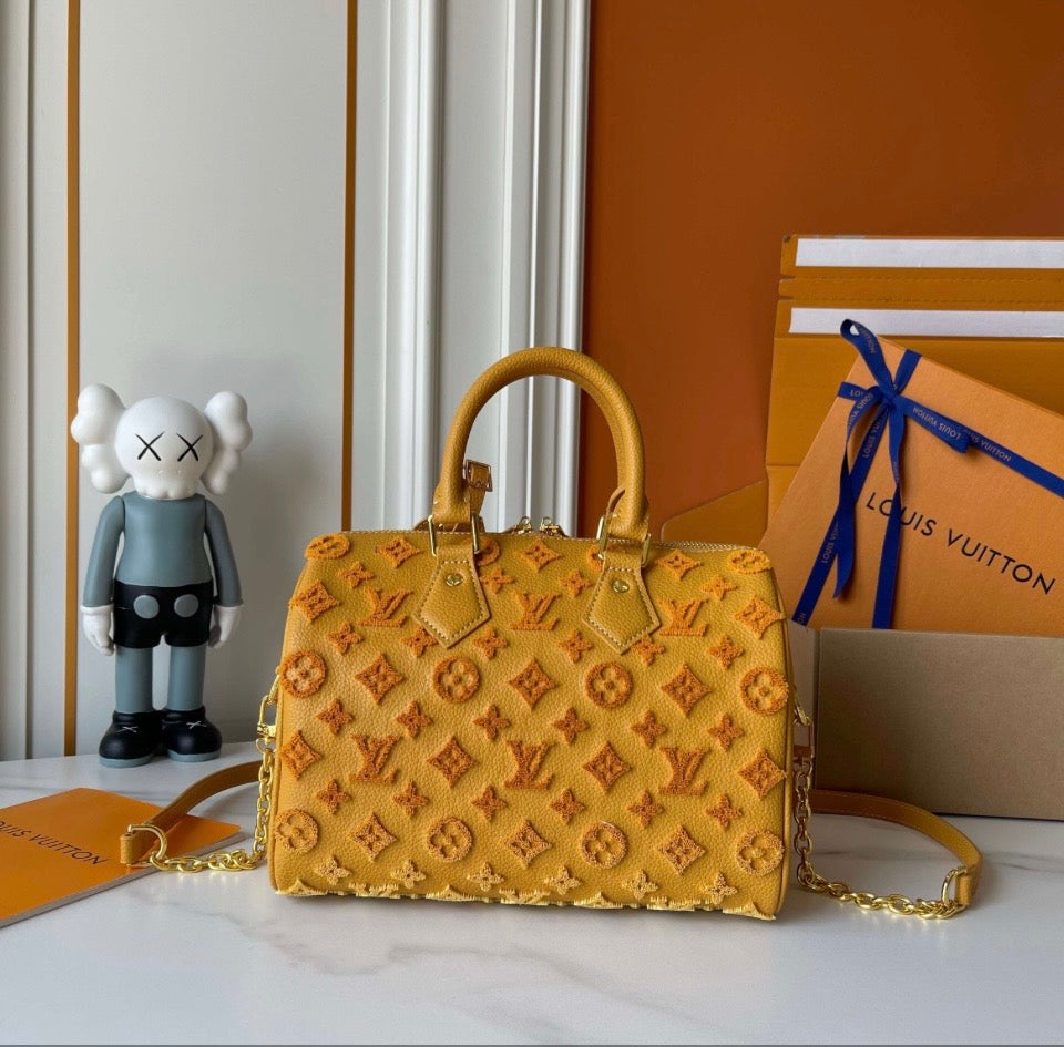 Bolso de Mano Louis Vuitton Speedy Bandoulière Monogram – Edición Especial Amarillo Mostaza