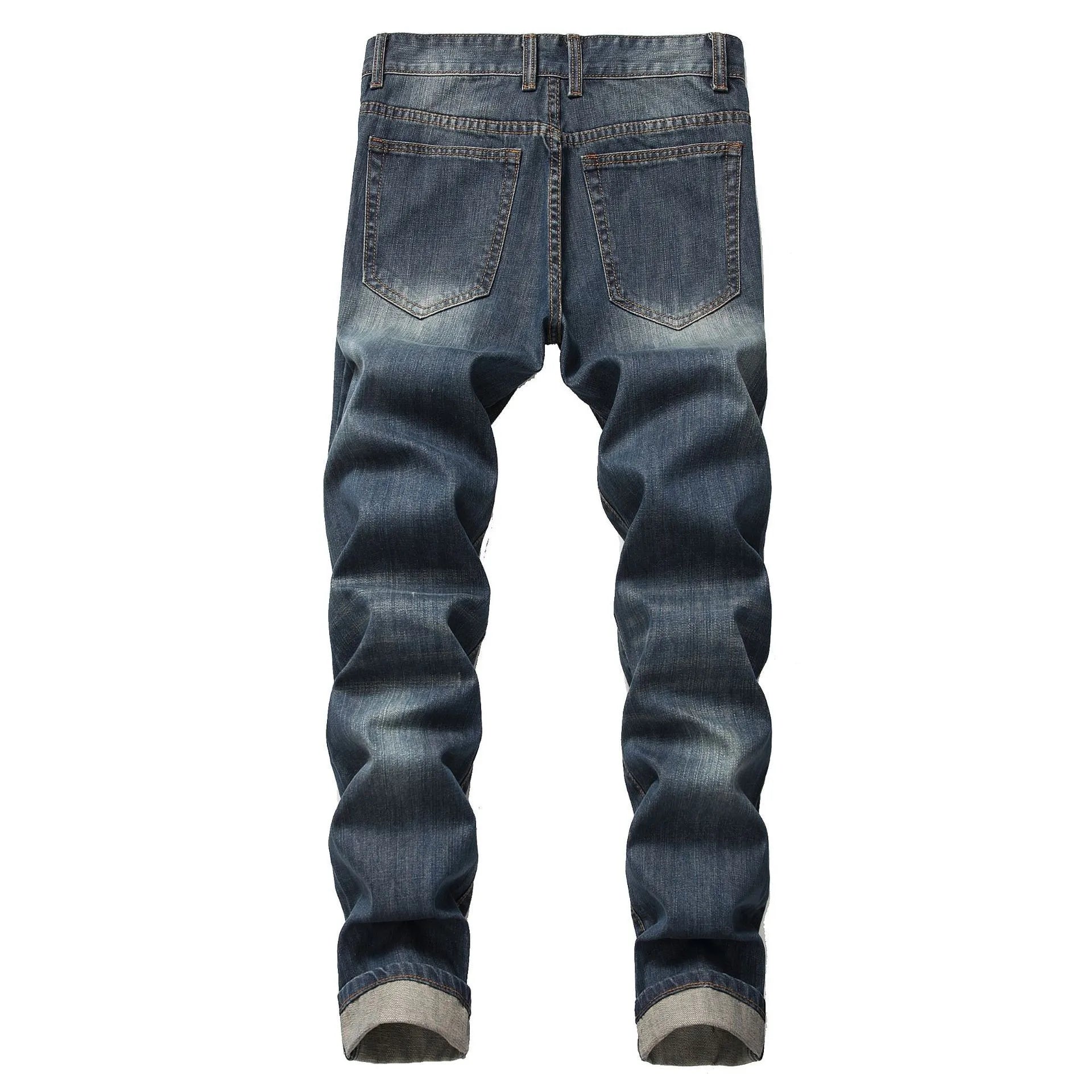 Pantalones Vaqueros Slim Fit con Roturas Estilo Streetwear