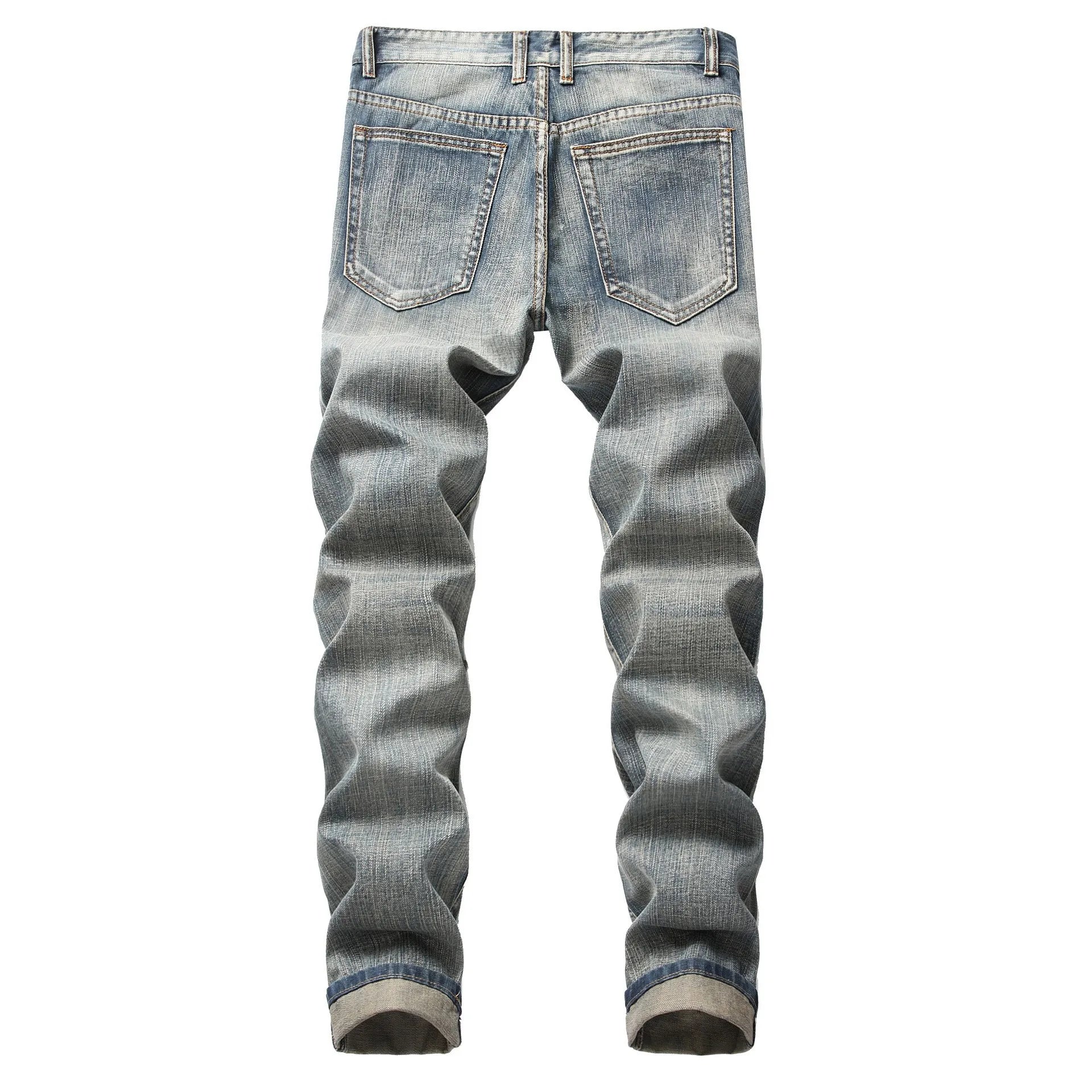 Pantalones Vaqueros Slim Fit con Roturas Estilo Streetwear