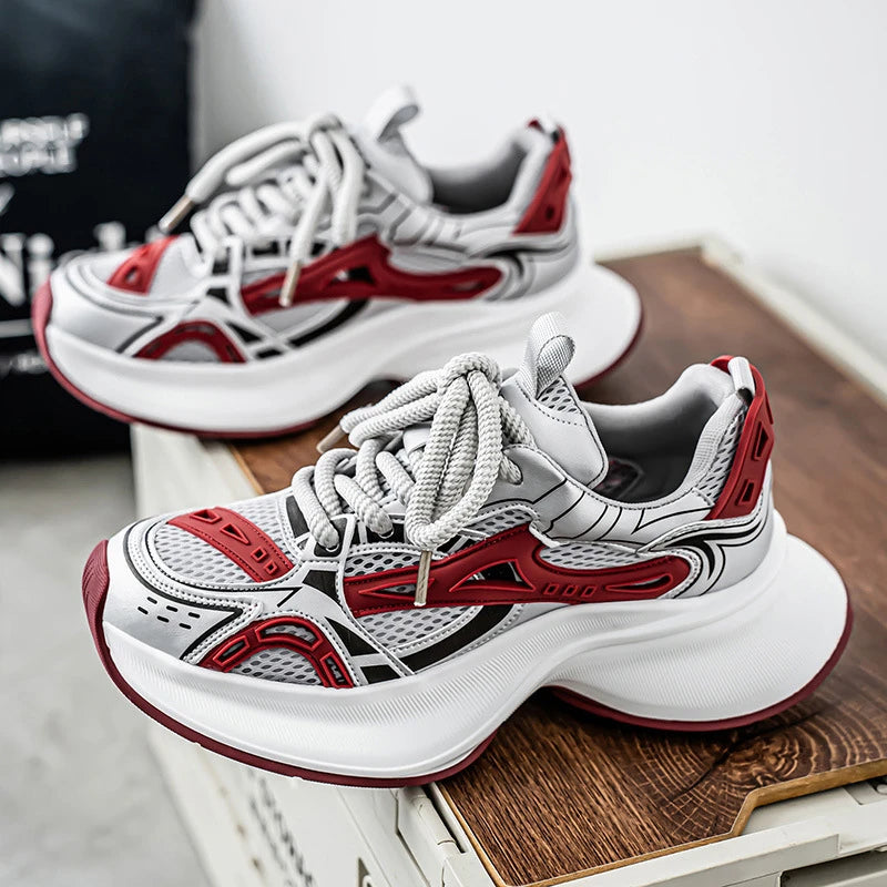 Sneakers" - Suela Gruesa con Aumento de Altura