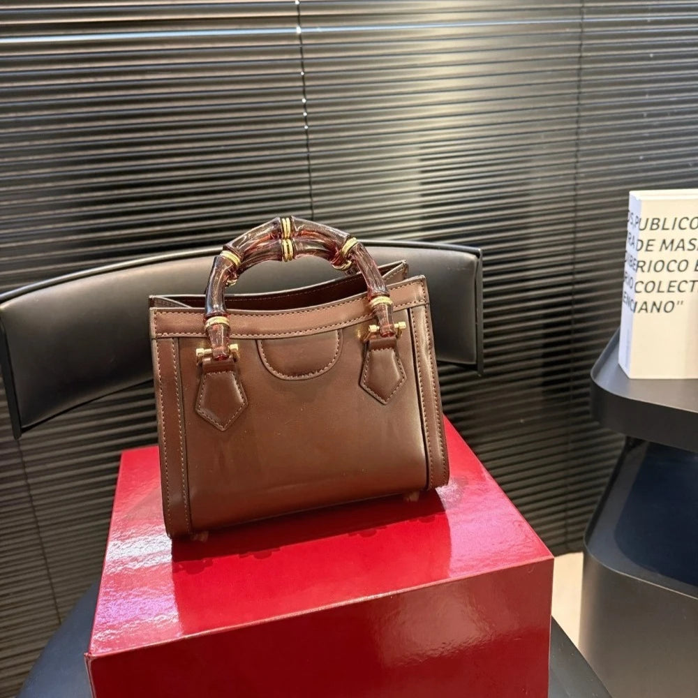 Bolso de mano con asa de bambú verde para mujer, bolso de hombro de diseño vintage con herrajes dorados, elegante bolso con asa superior para fiesta