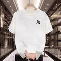 Camiseta Streetwear con Logo Clásico – Algodón Premium (Blanco/Negro)