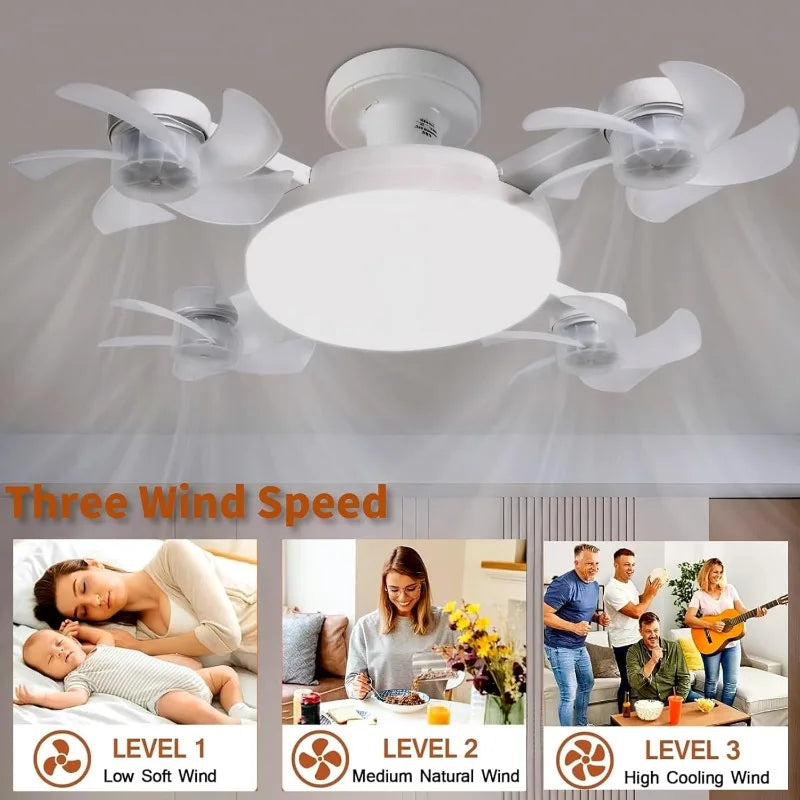 Ventilador de Techo LED con Mando a Distancia | Silencioso y 3 Velocidades