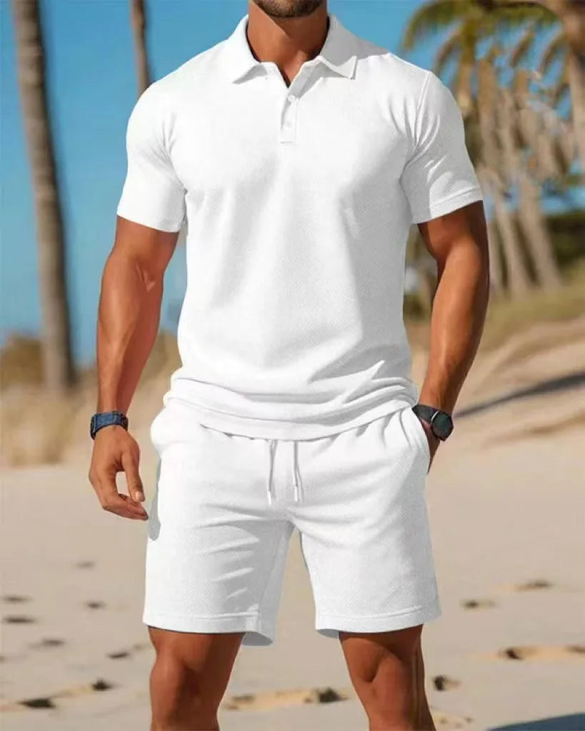 Conjunto de Polo y Shorts Casual para Hombre - Verano