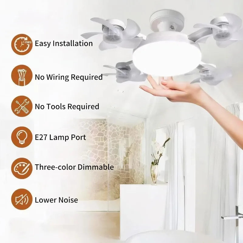 Ventilador de Techo LED con Mando a Distancia | Silencioso y 3 Velocidades