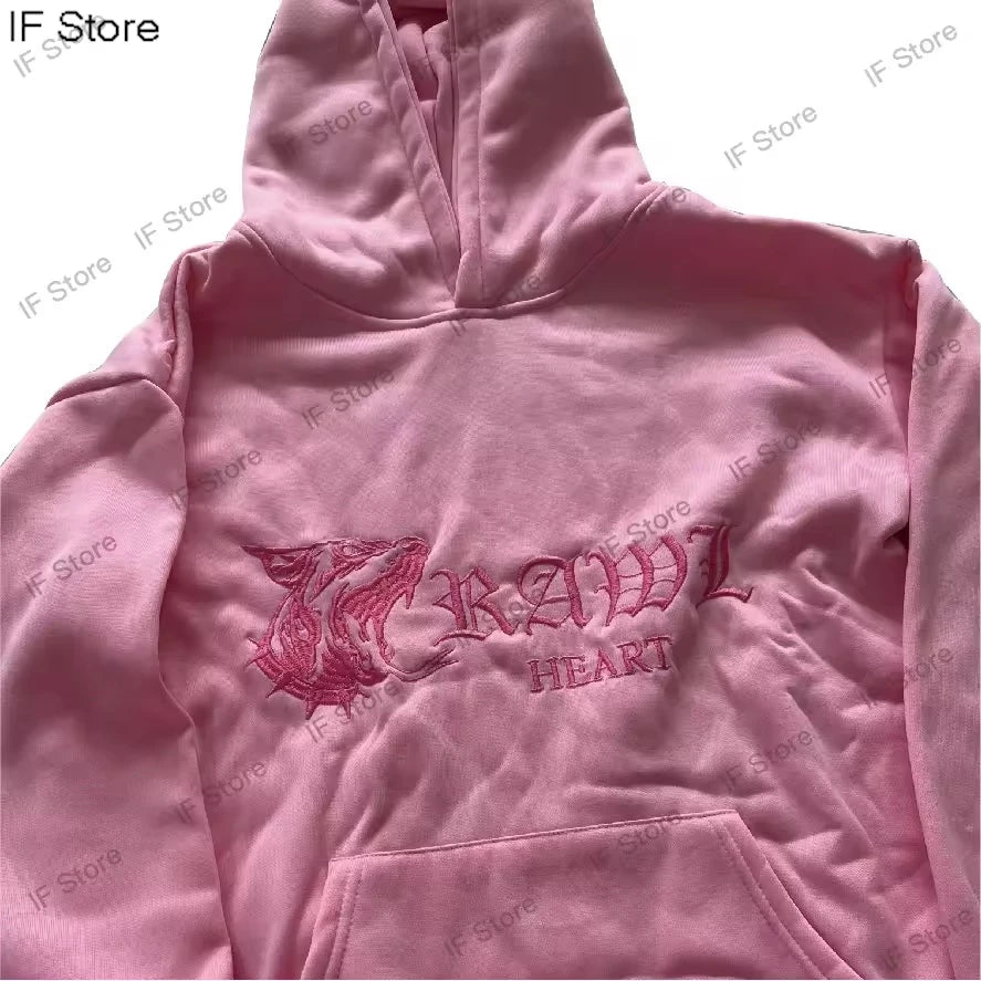 Conjunto de Chándal Y2K Streetwear – Sudadera con Capucha y Bordado Harajuku