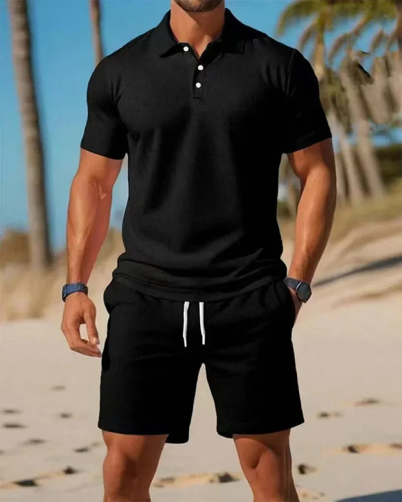 Conjunto de Polo y Shorts Casual para Hombre - Verano