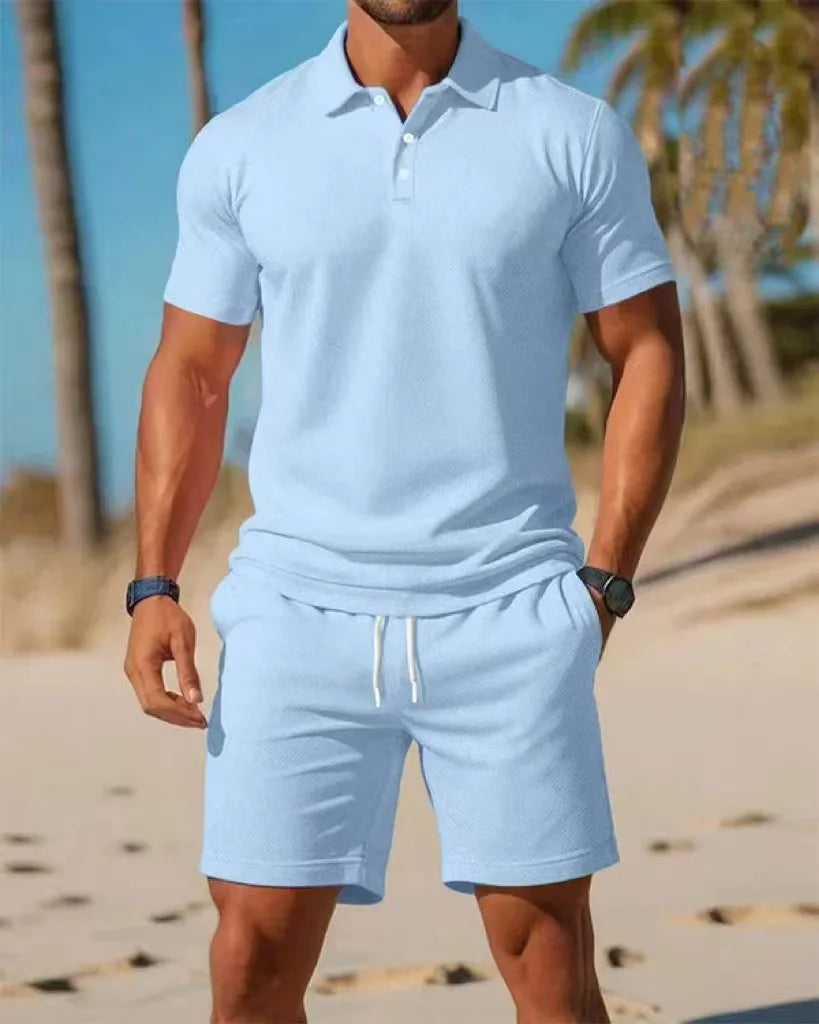 Conjunto de Polo y Shorts Casual para Hombre - Verano
