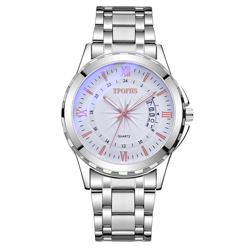 Reloj de Cuarzo de Lujo para Hombre con Correa de Acero Inoxidable y Estilo Elegante