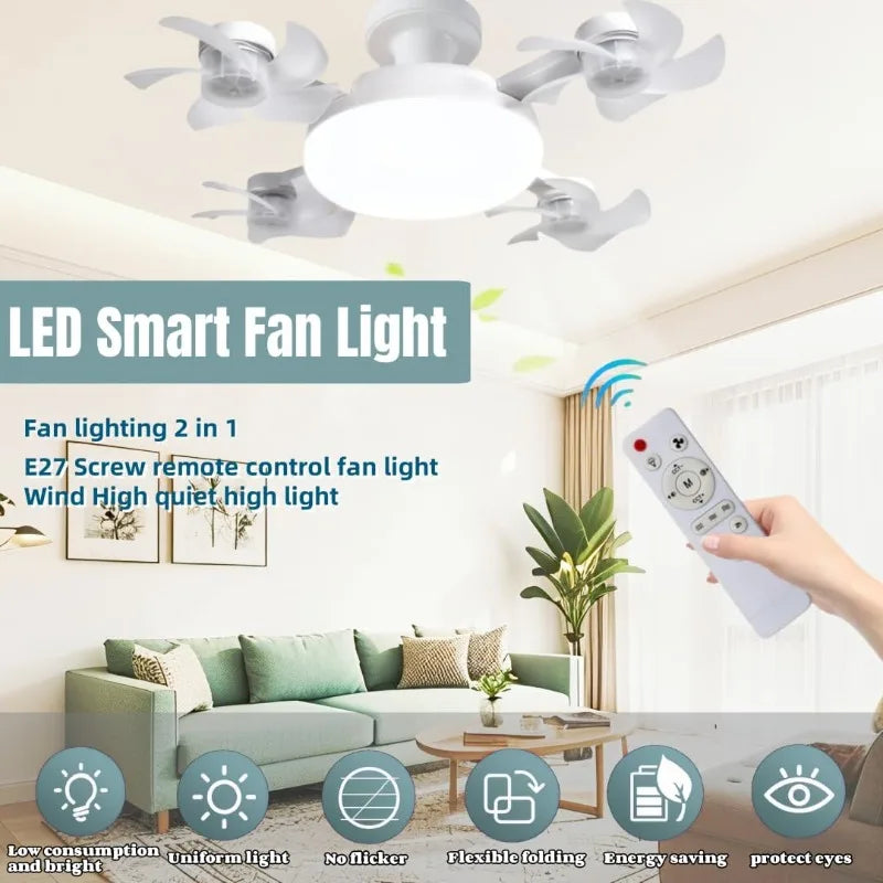 Ventilador de Techo LED con Mando a Distancia | Silencioso y 3 Velocidades