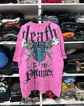 European and American men's summer Gothic skull letter print comfortable and breathable round neck T-shirt outdoor street top