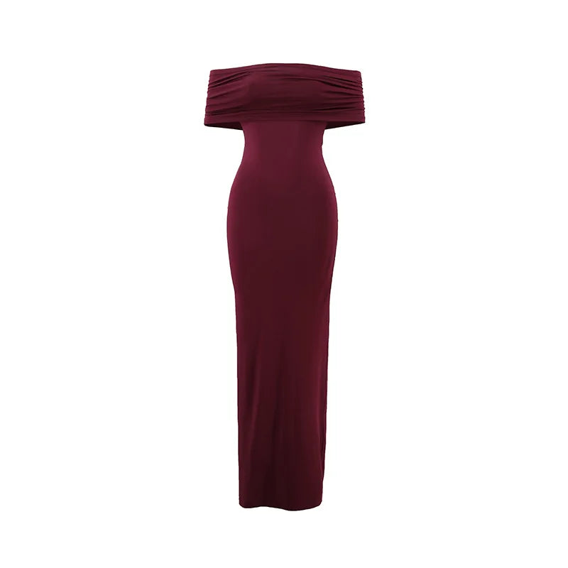 Vestido Largo Elegante Sin Tirantes y Espalda Descubierta – Estilo Tubo de Fiesta