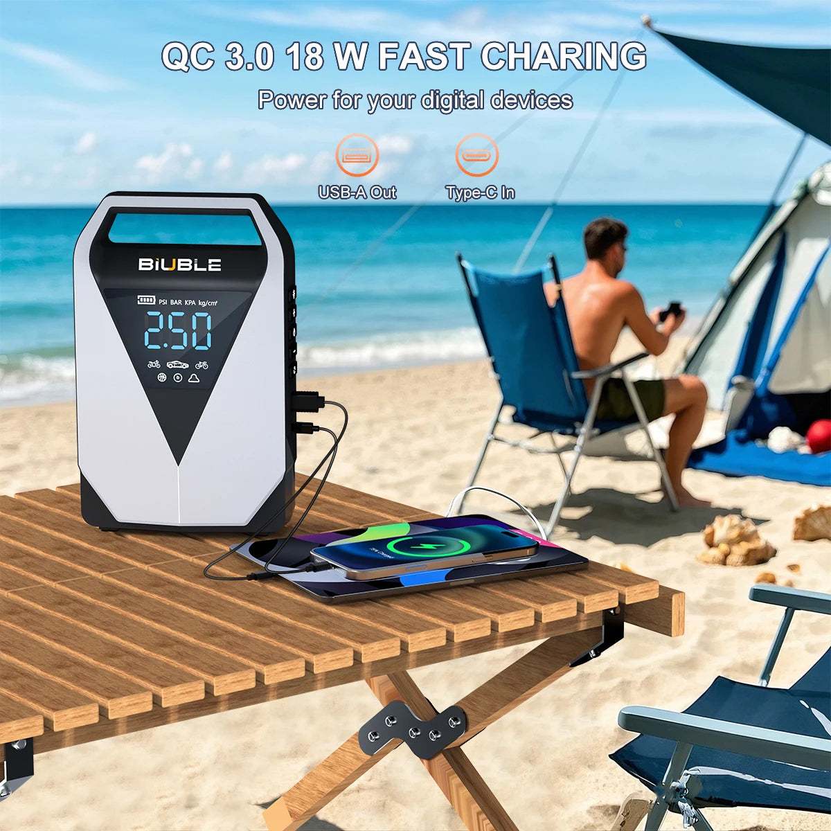 Arrancador de Batería para Coche 1500A con Compresor de Aire 150 PSI y Pantalla LCD