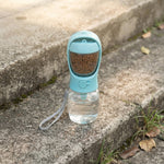 Botella de Agua y Comedero Portátil 2 en 1 para Perros - Dispensador Antiderrames con Compartimento para Comida