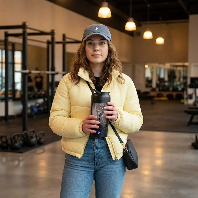 Vaso Mezclador Eléctrico para Gimnasio - Coctelera Automática Portátil para Batidos de Proteínas