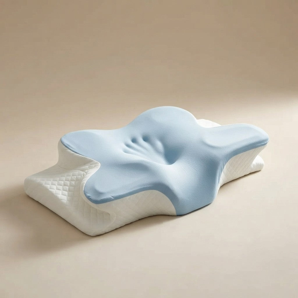 Almohada Cervical Ergonómica de Espuma Viscoelástica para Alivio del Dolor de Cuello