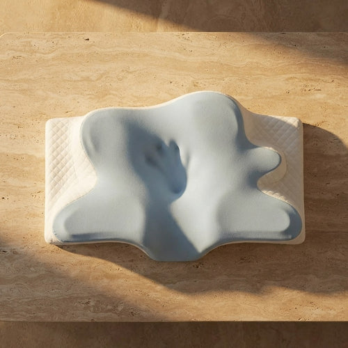 Almohada Cervical Ergonómica de Espuma Viscoelástica para Alivio del Dolor de Cuello