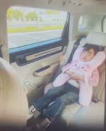 Almohada de Viaje Infantil en Forma de H para Coche - Diseño de Animalitos